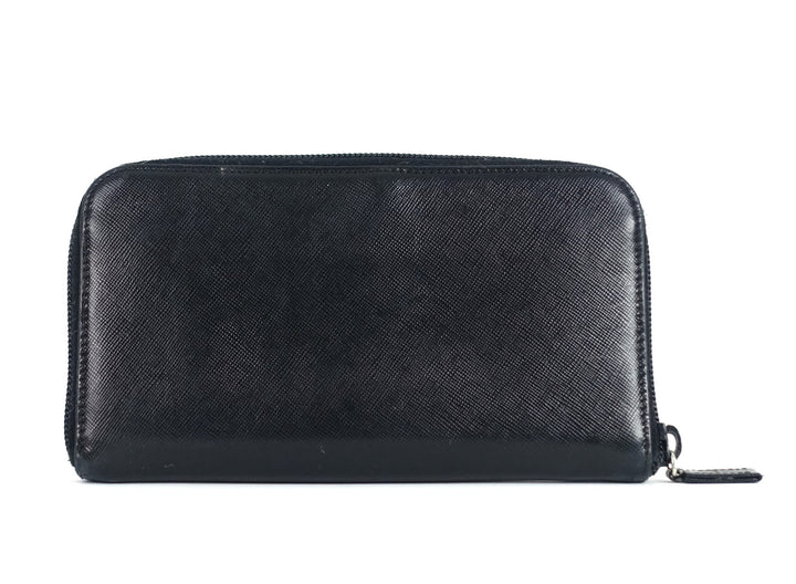 zip around saffiano leather wallet