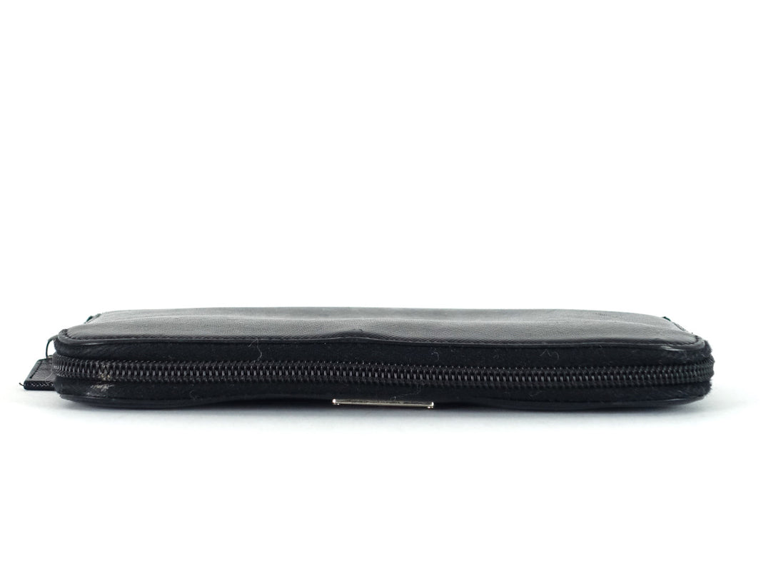zip around saffiano leather wallet