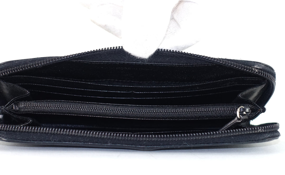 zip around saffiano leather wallet