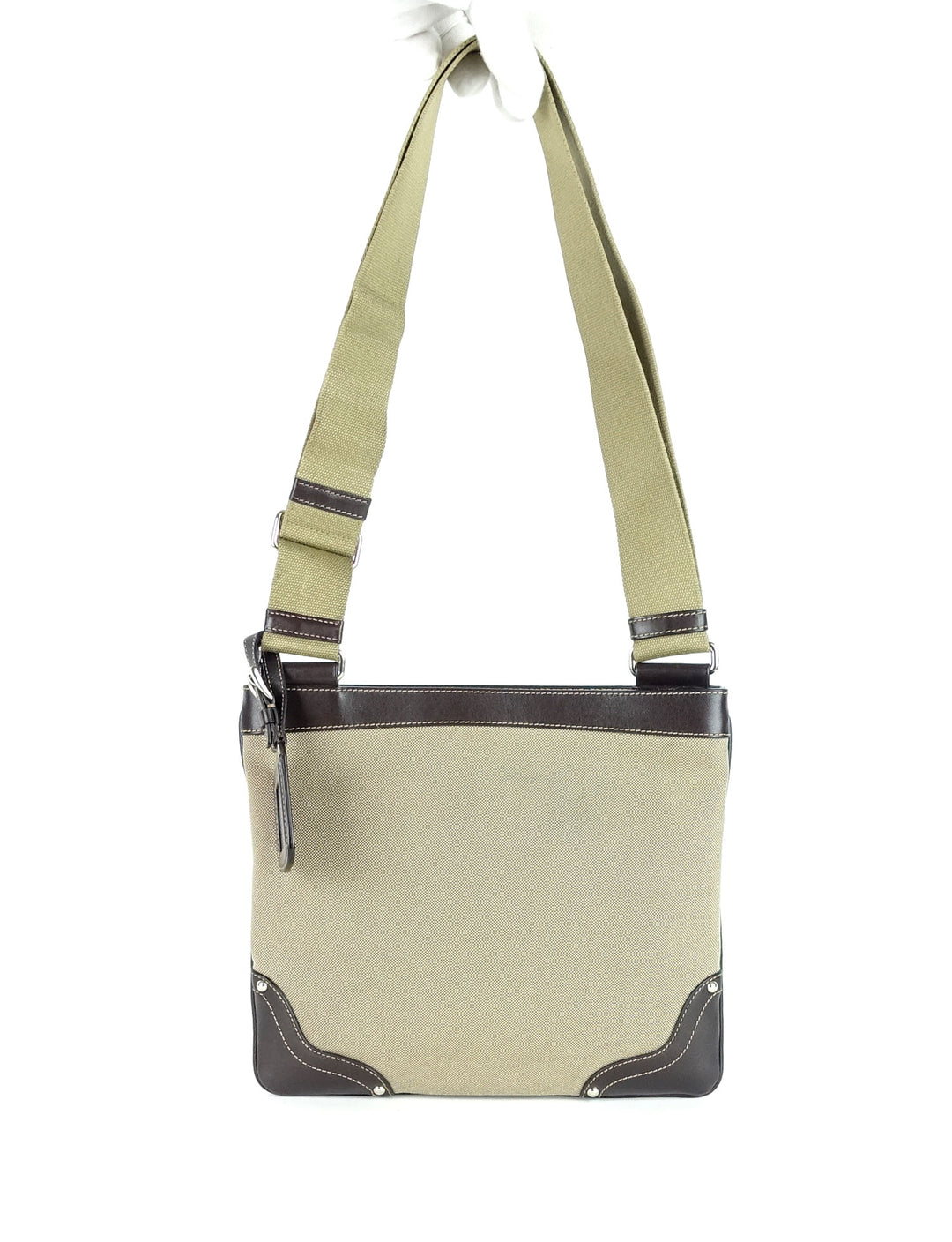 canvas and leather crossbody bag
