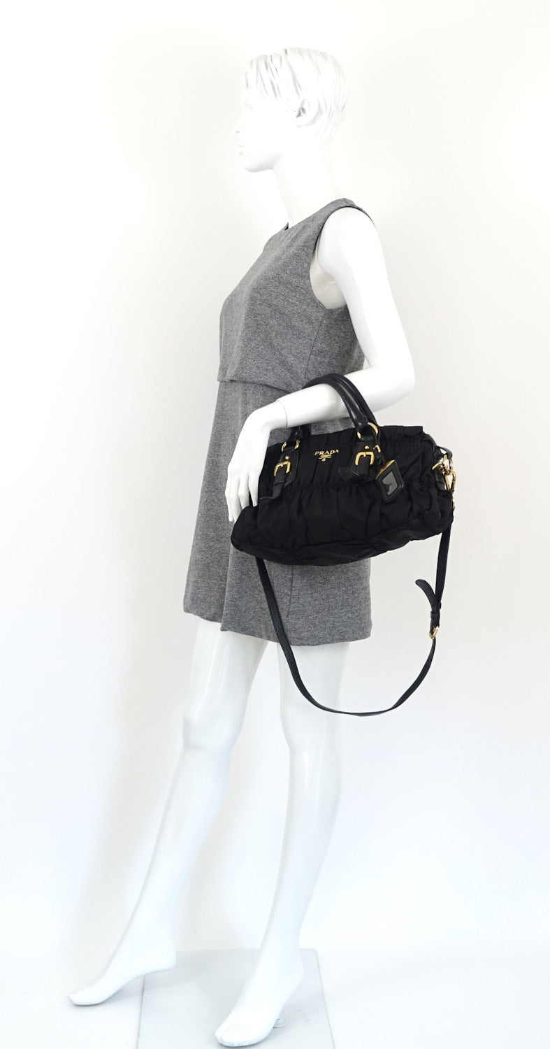 gaufre convertible tessuto nylon handbag