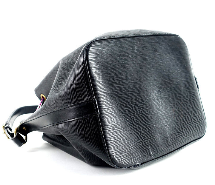 petit noe black epi leather bag with wallet