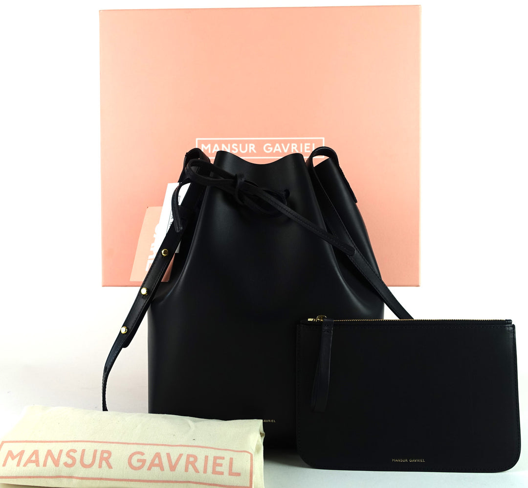 Mansur Gavriel Calf Leather Bucket Bag with Pochette Bag – Poshbag