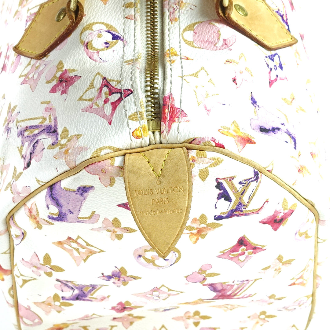 watercolor aquarelle speedy 30 handbag - limited edition bag