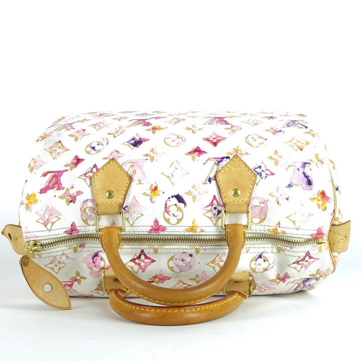 watercolor aquarelle speedy 30 handbag - limited edition bag