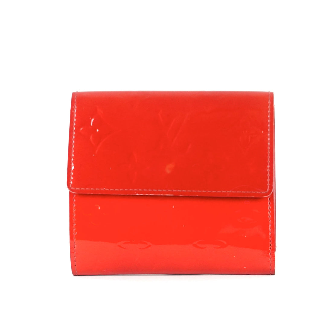 elise monogram vernis leather wallet