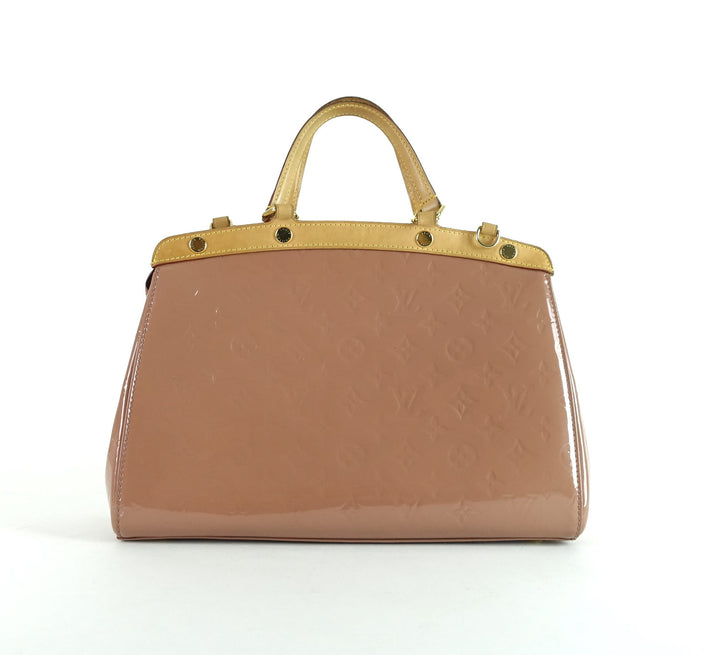 brea mm monogram vernis leather handbag
