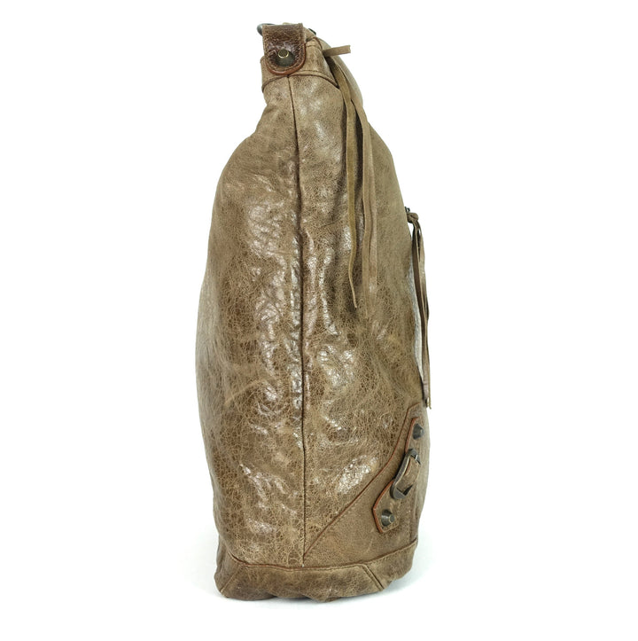 classic day glazed calfskin leather bag