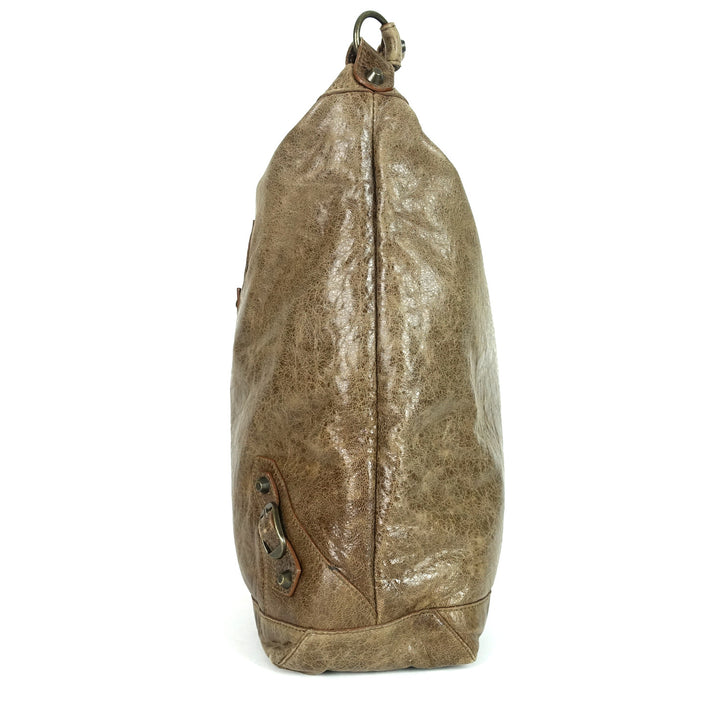 classic day glazed calfskin leather bag
