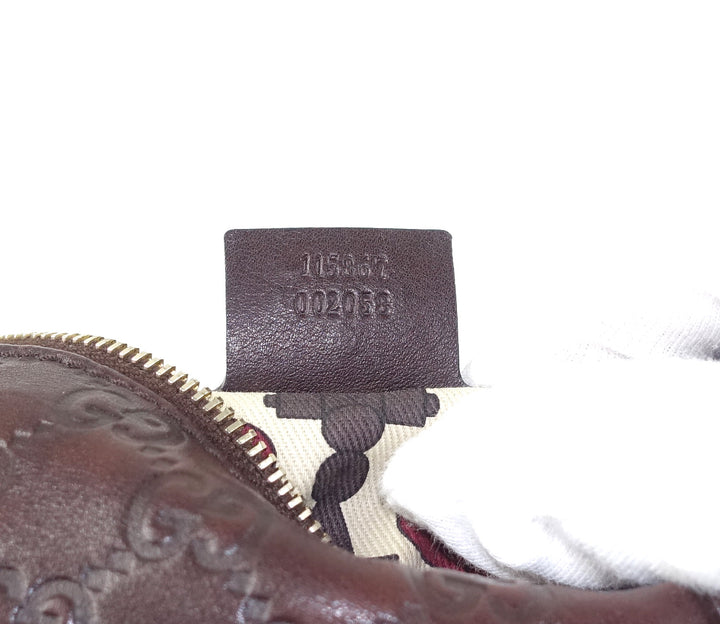 monogram leather horsebit hobo bag