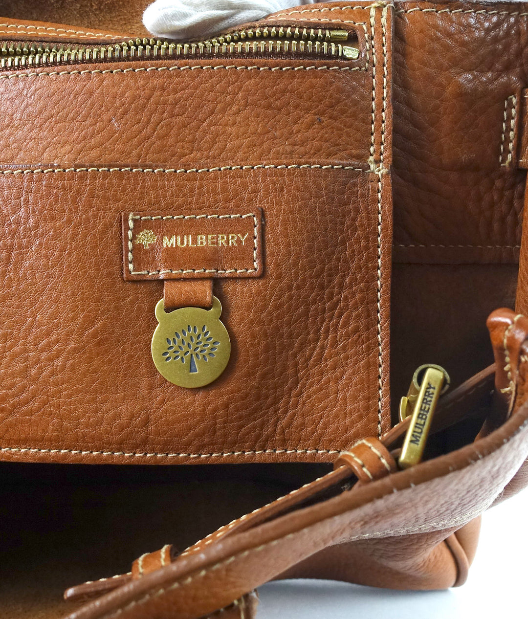 mulberry bayswater pebbled leather bag