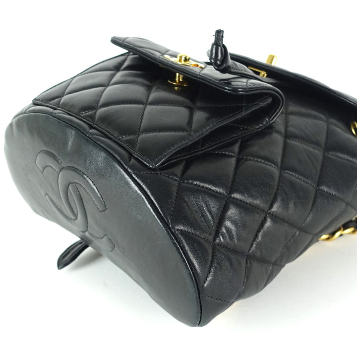 medium quilted lambskin leather backpack