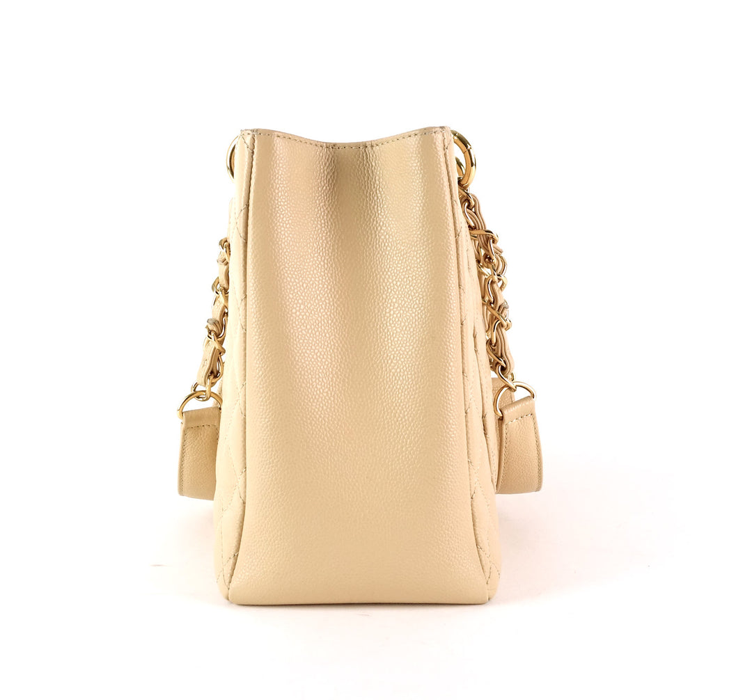 grand shopping tote gst caviar leather bag