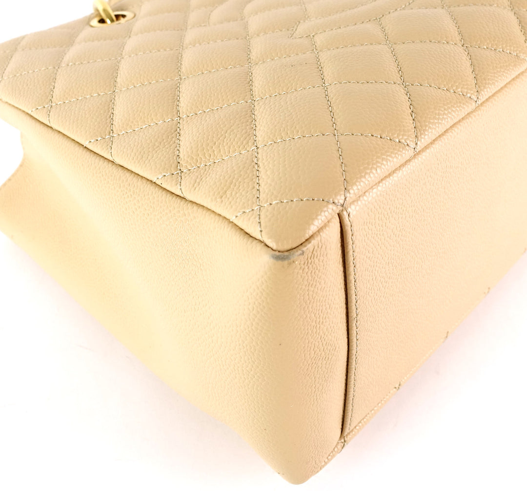 grand shopping tote gst caviar leather bag