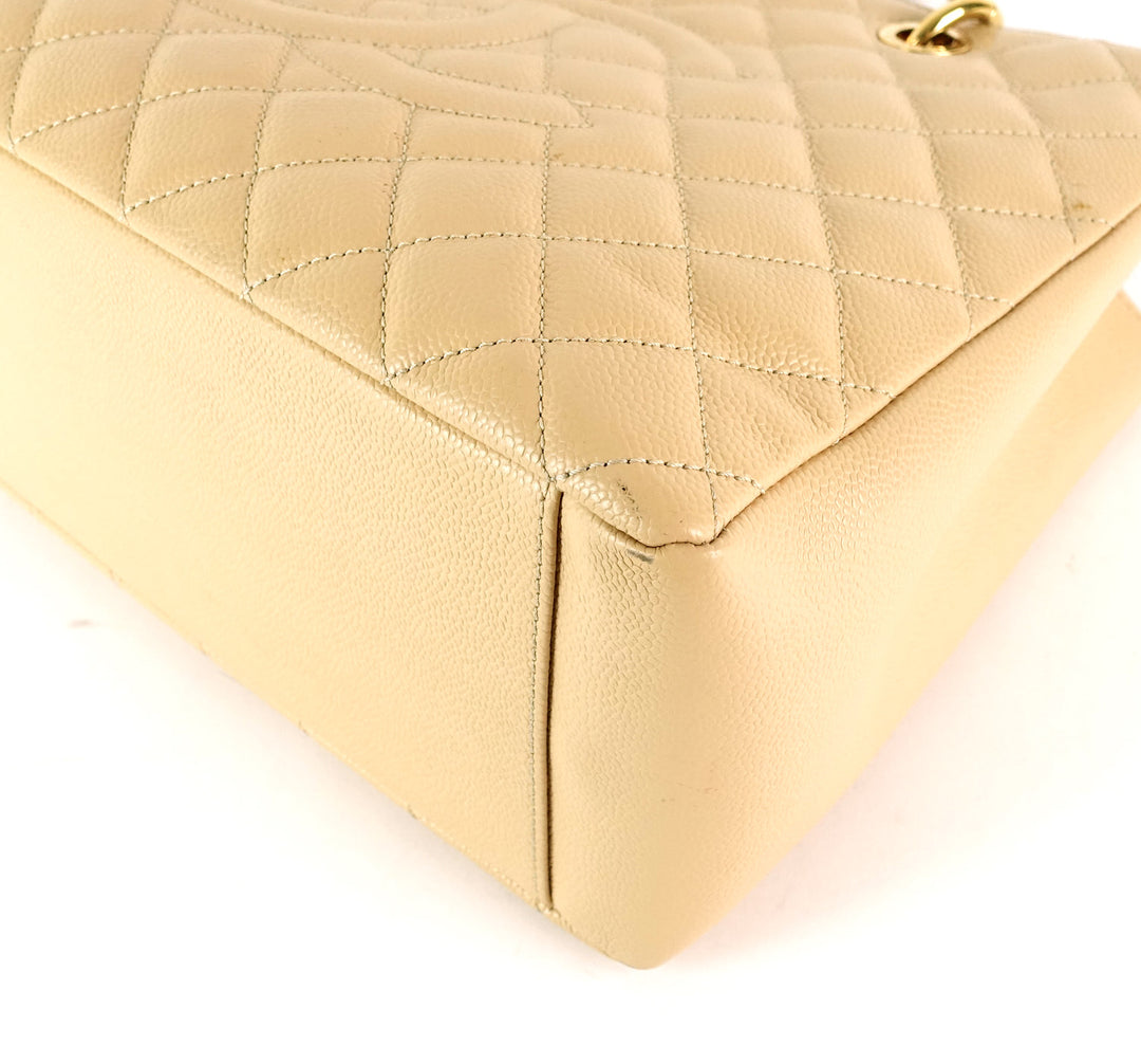 grand shopping tote gst caviar leather bag