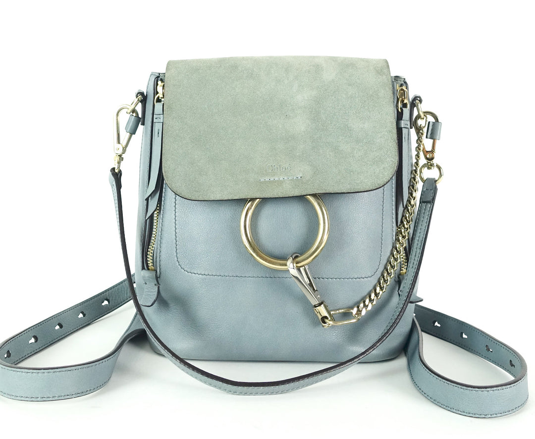 Chloe Faye Medium Suede and Calf Leather Backpack – Poshbag Boutique