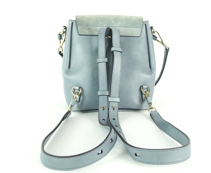 faye medium suede and calf leather backpack