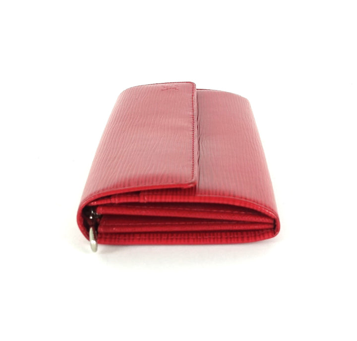 sarah red epi leather wallet