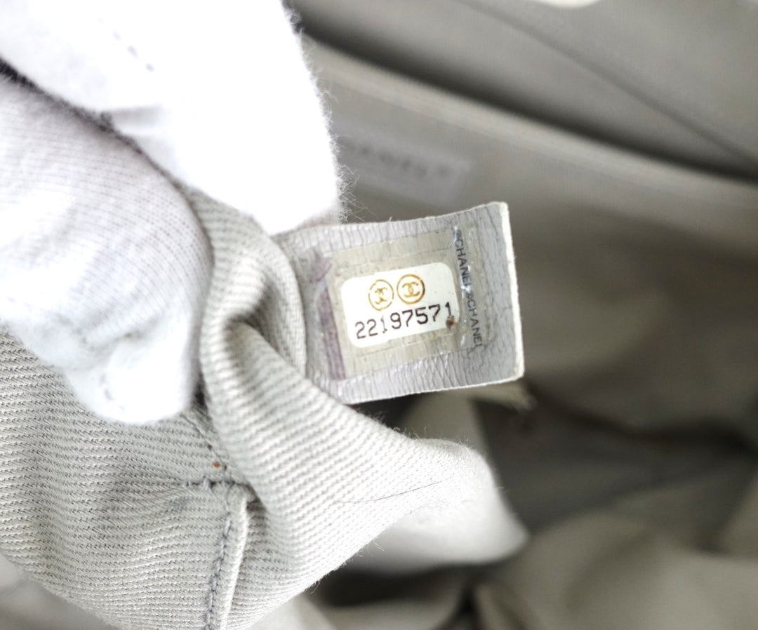 deauville glazed calfskin leather large tote bag