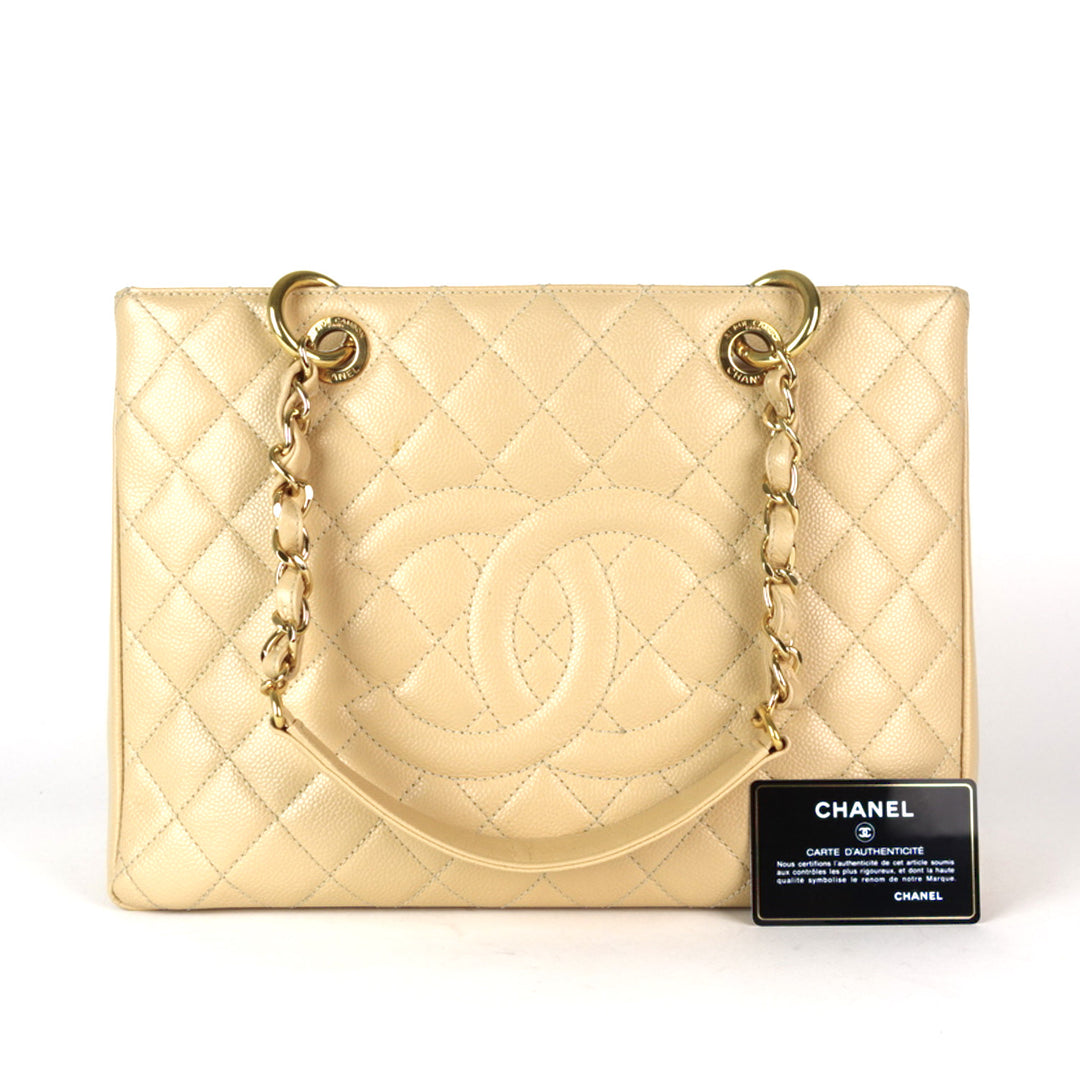 grand shopping tote gst caviar leather bag