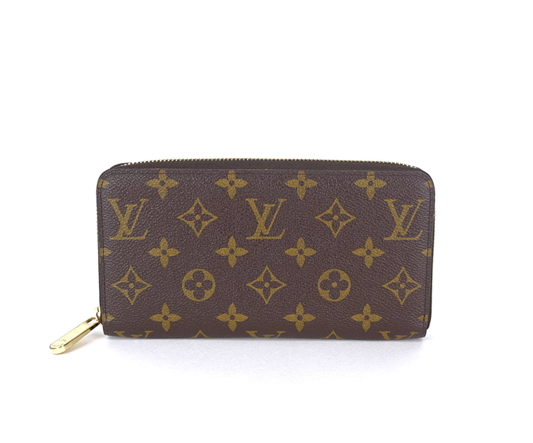 zippy monogram canvas wallet