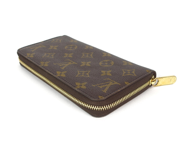 zippy monogram canvas wallet