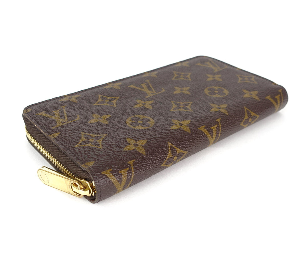 zippy monogram canvas wallet