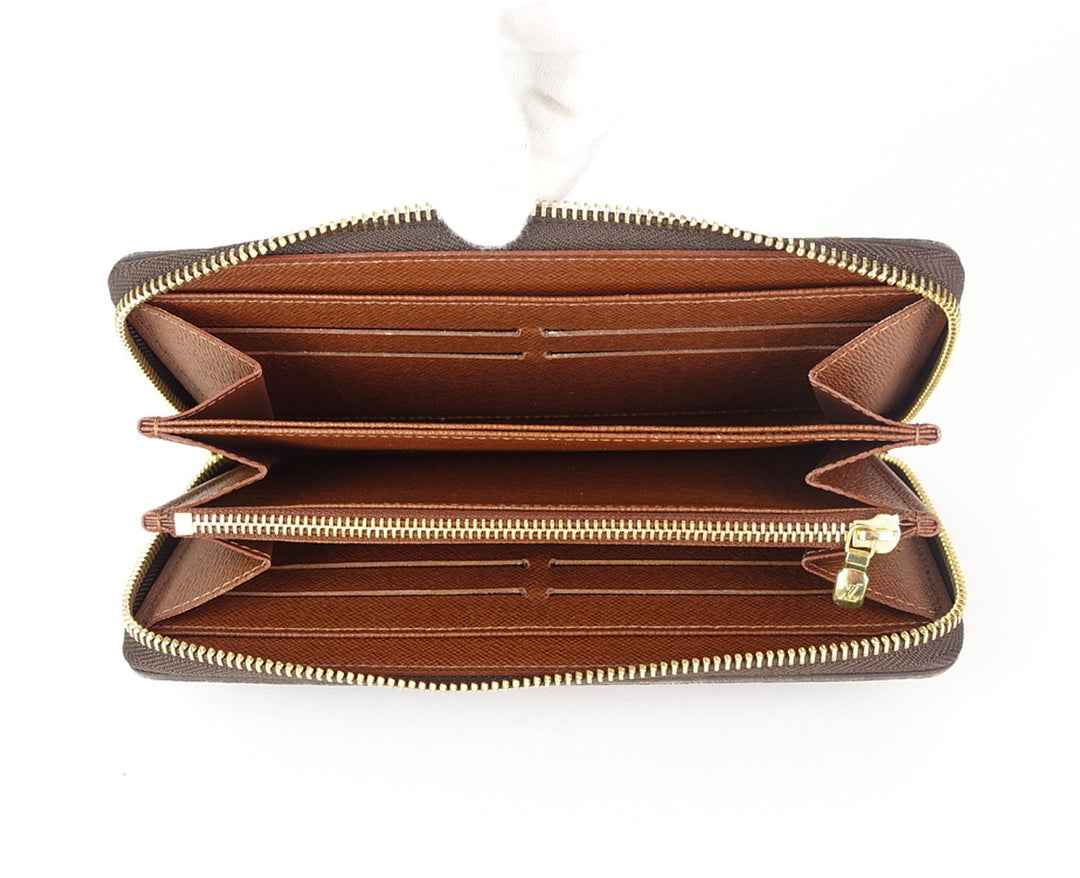 zippy monogram canvas wallet