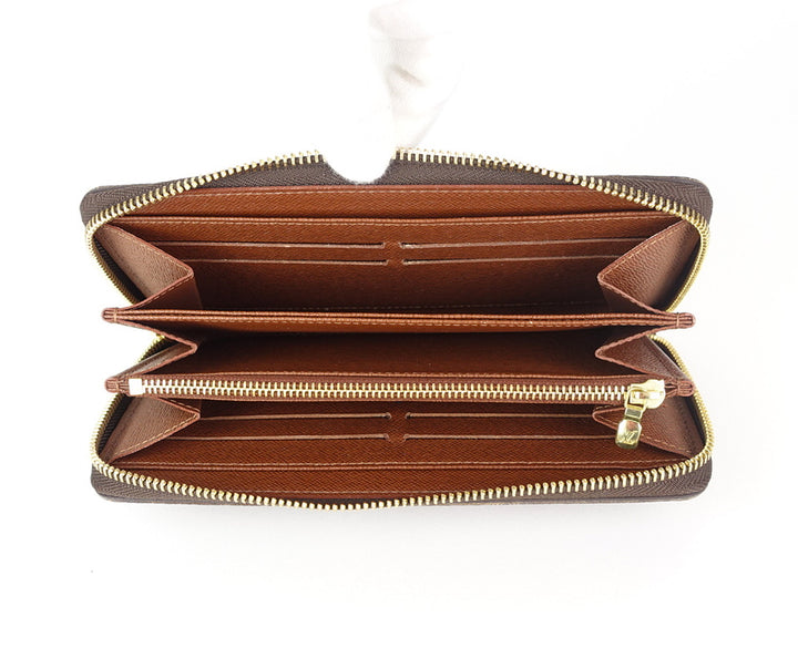 zippy monogram canvas wallet