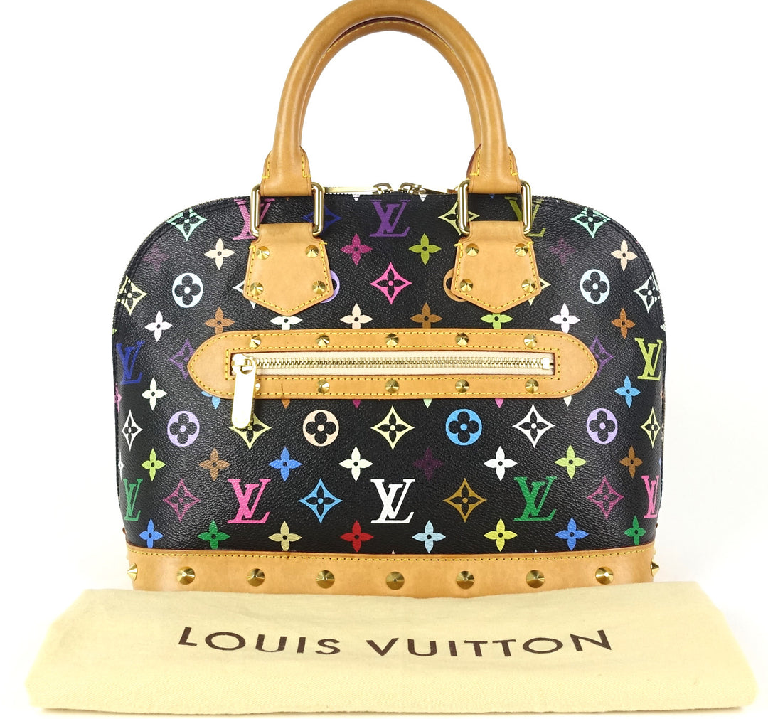 alma multicolor monogram canvas handbag