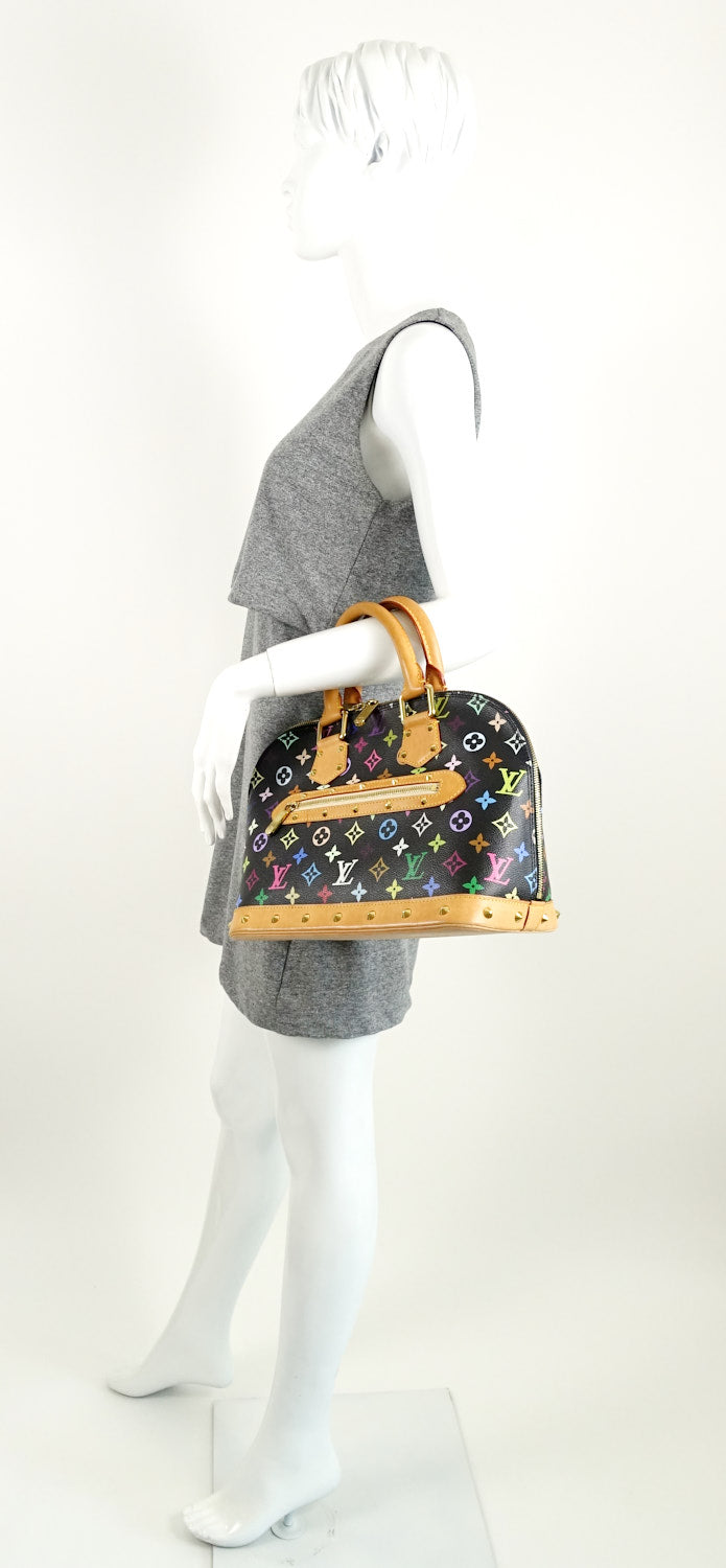 alma multicolor monogram canvas handbag