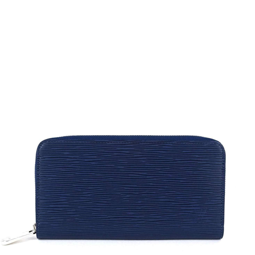 zippy navy blue epi leather wallet