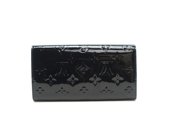 sarah monogram vernis leather wallet