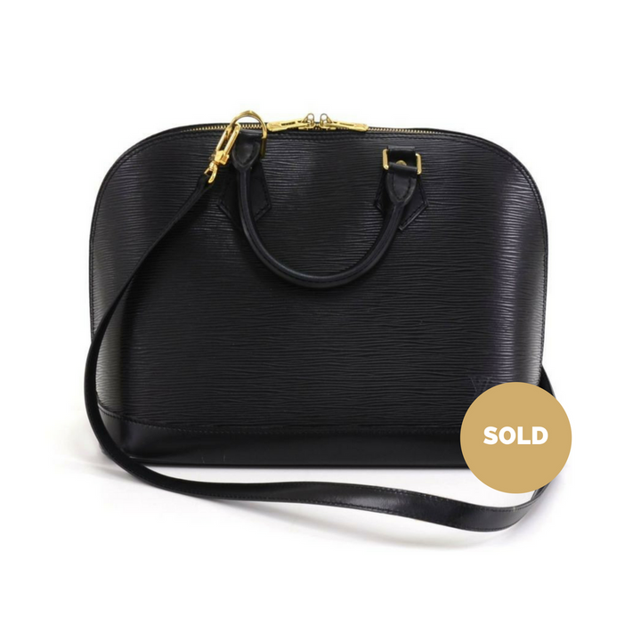 alma epi leather handbag with strap