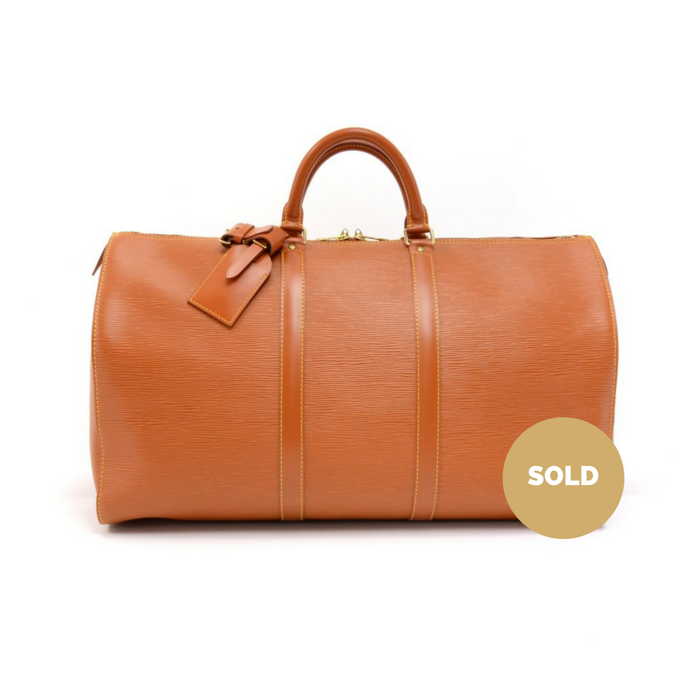 keepall 50 epi leather travel bag
