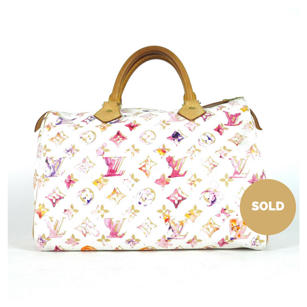 watercolor aquarelle speedy 30 handbag - limited edition bag